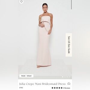Julia Crepe Maxi Bridesmaid dress in Blush